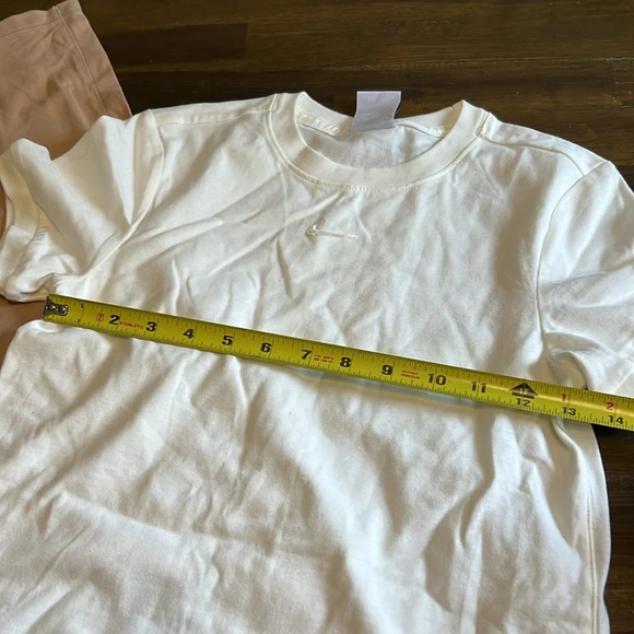 Nike x Euphoria Color Clash Maxi Tee Dress Tan Cream XS Slit Sporty Streetwear - Picture 8 of 10